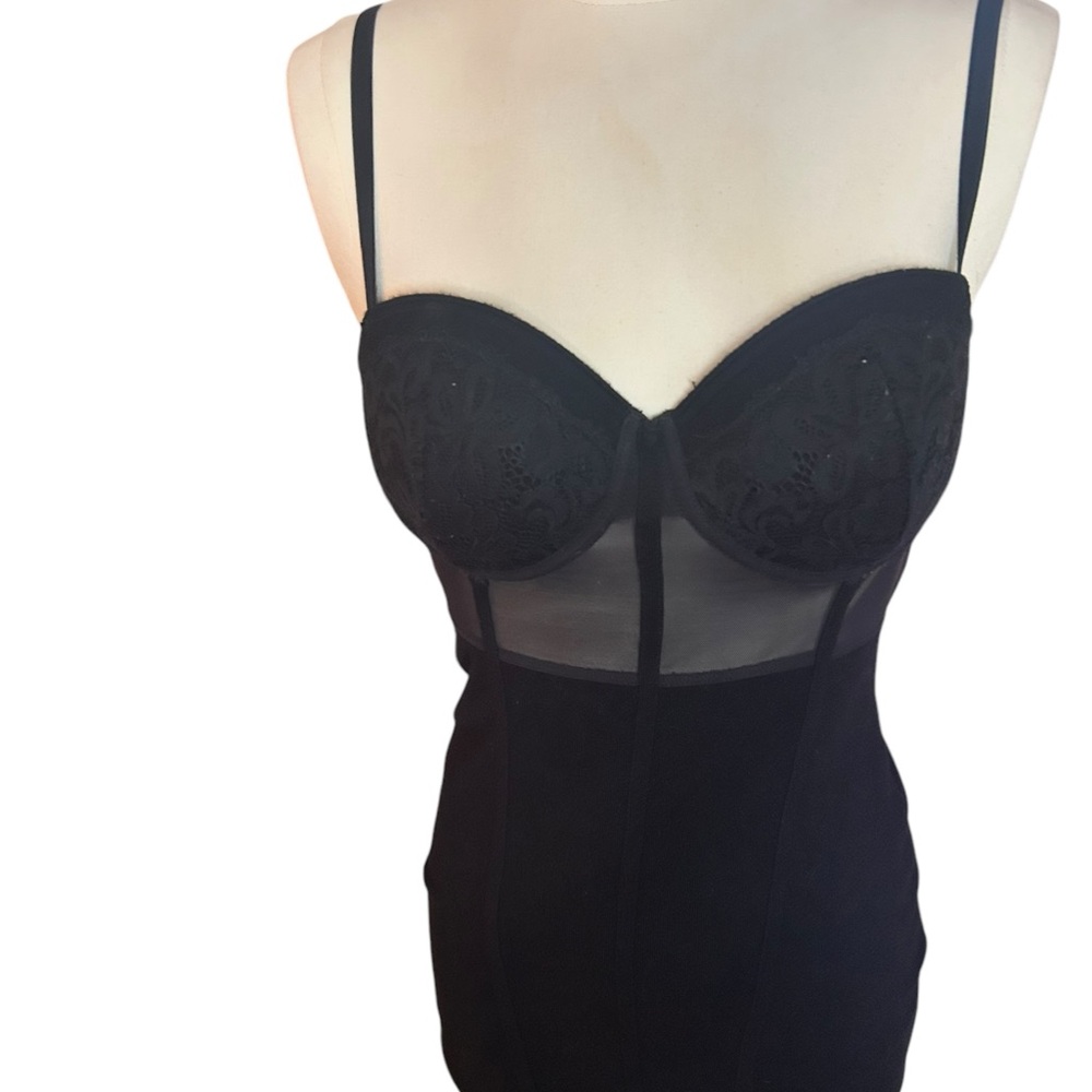 Guess Elegant Black Sheer Bustier